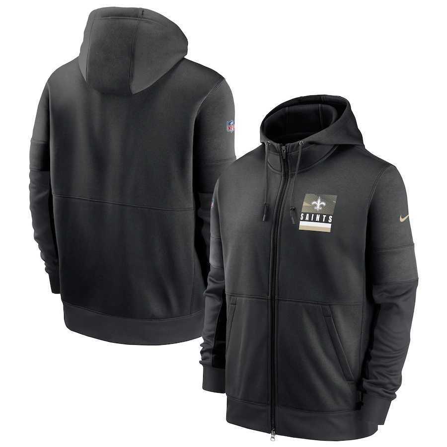 Men's New Orleans Saints New 2020 Nike Gray Black Fan Gear Mascot Performance Full Zip Hoodie,We sell and wholesale Men's New Orleans Saints New 2020 Nike Gray Black Fan Gear Mascot Performance Full Zip Hoodie on line form chian!